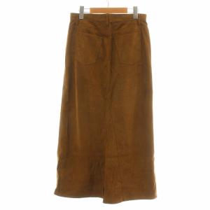 Deuxieme Classe Artificial Leather Maxi Skirt フレアスカート ロング マキシ フェイクスエード 38 M 茶