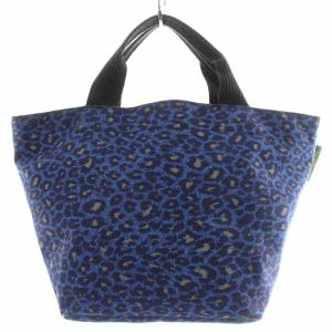 ナイロン舟型トートM ヒョウ柄 カモフラージュ柄 ハンドバッグ パンサー ブルー 1027F
