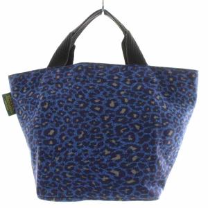 Hervé Chapelier ナイロン舟型トートM ヒョウ柄 カモフラージュ柄 ハンドバッグ パンサー ブルー 1027F