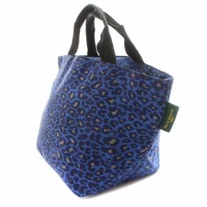 Hervé Chapelier ナイロン舟型トートM ヒョウ柄 カモフラージュ柄 ハンドバッグ パンサー ブルー 1027F