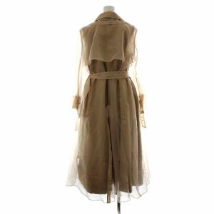 Ameri VINTAGE 21SS 4WAY シアードッキングトレンチ トレンチコート スプリングコート ジレ ベスト ダブル ロング ベルト シースルー