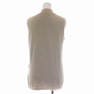 L'Appartement 19SS CTN N/S TOPS ニット カットソー ノースリーブ ハイネック シルク混 F ベージュ 19-080-560-0051-1-0