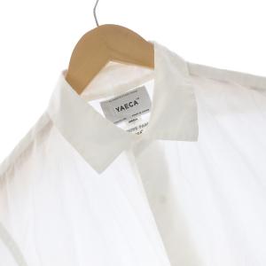 YAECA COMFORT SHIRT RELAX S/S コンフォートシャツ 半袖 レギュラーカラー S 白 ホワイト 18120