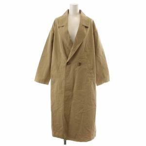 21SS コットンツイル ロングコート テーラーカラー S ベージュ 21020400600010