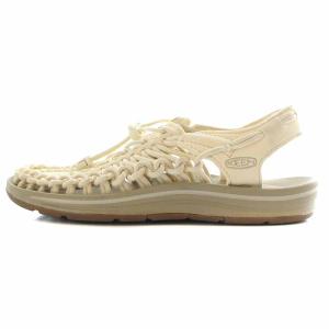 KEEN ユニーク UNEEK WHITE CAP/CORNSTALK ストラップサンダル コンフォートサンダル フラット US6.5