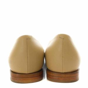 PELLICO パンプス レザー スクエアトゥ ローヒール 36 23cm ベージュ