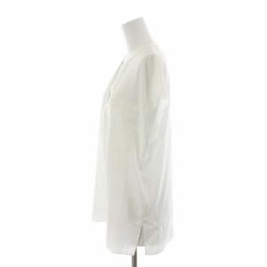 Theory 22SS POWDER CREPE PKT POPOVER N ブラウス シャツ プルオーバー ノースリーブ S 白 ホワイト