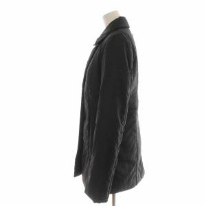 GUCCI 中綿ジャケット ミドル丈 ジップアップ 38 7号 S 黒 ブラック