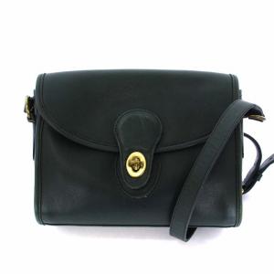 オールド ヴィンテージ 80s ショルダーバッグ クロスボディバッグ レザー ターンロック USA製 緑 グリーン 0776-402