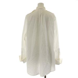 Yohji Yamamoto シャツ ブラウス フロントプリーツ 長袖 1 S 白 ホワイト