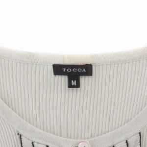 TOCCA カーディガン フリル ニット 長袖 M ベージュ