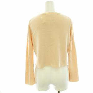 CELFORD ニットカーディガン ボレロ ウール 絹 シルク混 長袖 ショート丈 38 M サーモンピンク