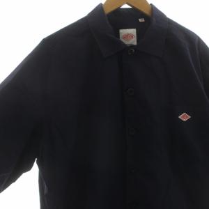 DANTON 18SS コットンポプリンショートスリーブ シャツ カジュアルシャツ 半袖 40 M 紺 ネイビー JD-3609