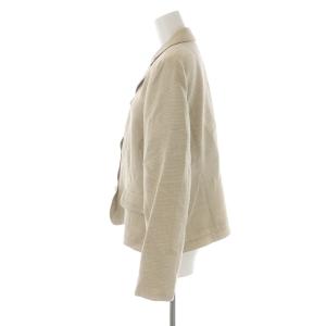 Leilian スーツ セットアップ 上下 テーラードジャケット シングル フレアスカート ひざ丈 ラメ ウール 13 XL ベージュ