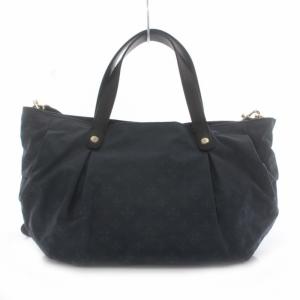 russet 2way ハンドバッグ ショルダーバッグ ナイロン 総柄 紺 ネイビー