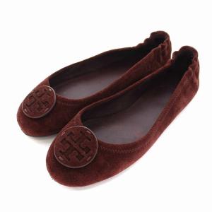 バレエシューズ フラットシューズ スエード 6.5M 23.5cm 茶 ブラウン