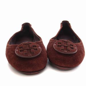 TORY BURCH バレエシューズ フラットシューズ スエード 6.5M 23.5cm 茶 ブラウン