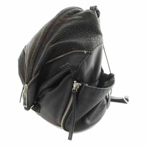 DIESEL リュックサック デイパック レザー ファスナー 黒 ブラック