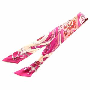 ツイリー festival des amazones アマゾンの祭典 スカーフ シルク 総柄 ピンク