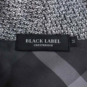BLACK LABEL CRESTBRIDGE テーラードジャケット シングル 4B リネン M グレー 白 ホワイト 51P30-129-04