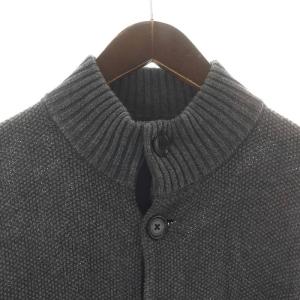 BLACK LABEL CRESTBRIDGE カーディガン ニット 長袖 ハイネック ウール M グレー