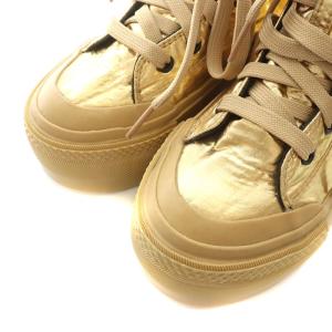 DIESEL S-ASTICO スニーカー シューズ ハイカット 厚底 ポリエステル US5 22.5cm ゴールド色 Y02380 P3530