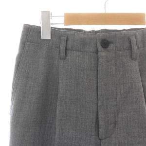 Spick&Span 22AW ハイブリッドダブルクロスワンタックパンツ スラックス ジップフライ ウール混 38 M グレー 22030200830140
