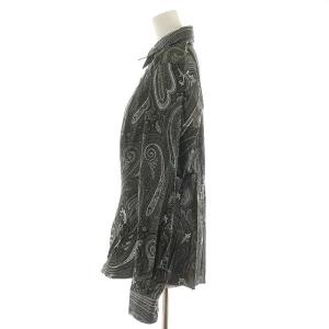 ETRO ブラウス シャツ 長袖 ペイズリー柄 コットン 44 ブラック