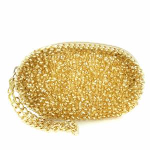 ワイヤー バッグ ポーチ チェーン ゴールド