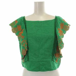 Chesty Summer Embroidery Setup セットアップ 上下 カットソー ノースリーブ フレアスカート ミモレ ロング