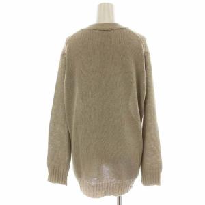 MARGARET HOWELL 18SS ニットカーディガン リネン 麻 シルク混 長袖 2 M ベージュ
