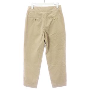 MARGARET HOWELL 17AW タックパンツ テーパード スラックス サイドジップ ベロア 2 M ベージュ