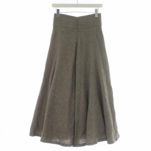 RALPH LAUREN フレアスカート マキシ ロング ウール 7 S ベージュ