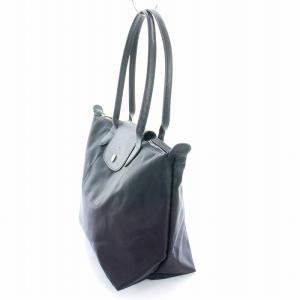 Longchamp ルプリアージュ トートバッグ ナイロン レザー 黒 ブラック