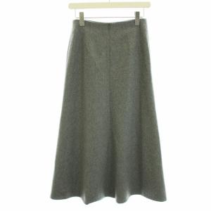 EVERYDAY I LIKE 21AW フレアスカート2 マキシ ロング ウール カシミヤ混 34 XS グレー 21060500805030