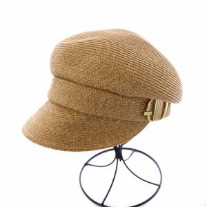 22SS バックルキャスケット 帽子 ゴールド金具 F ベージュ