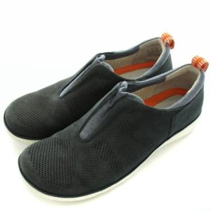 Clarks unstructured アンスピリット スリッポン スニーカー ヌバックレザー メッシュ 23.5cm 黒 ブラック