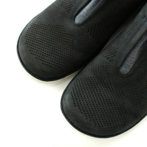 Clarks unstructured アンスピリット スリッポン スニーカー ヌバックレザー メッシュ 23.5cm 黒 ブラック