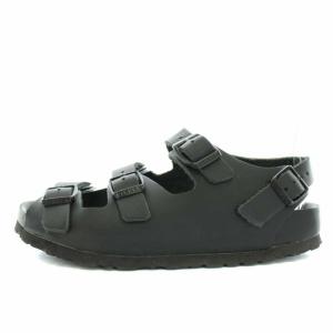 BIRKENSTOCK オスロ OSLO サンダル フラット アンクルストラップ レザー 36 23.0cm 黒 ブラック