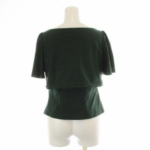 M'S GRACY カットソー シャツ 半袖 リボン フリル 38 M 緑 グリーン
