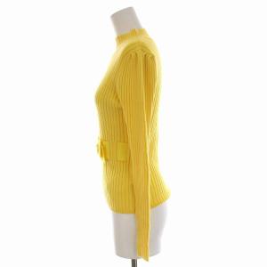 M'S GRACY セーター ニット ハイネック リボン 長袖 38 M 黄色 イエロー