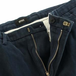 HUGO BOSS カーゴパンツ ジップフライ コットン UK48 M 紺 ネイビー