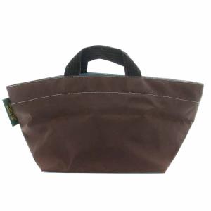 901N ナイロン舟型トートS ハンドバッグ ミニ 茶 ブラウン 水色 ライトブルー