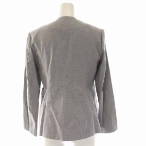 Theory STRETCH CANVAS TADEAN.TS ノーカラージャケット アウター 0 XS ライトグレー