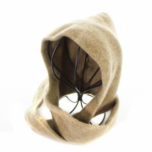 nest Robe フードマフラー ニット マフラー 帽子 ベージュ