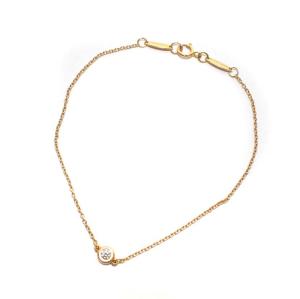 TIFFANY&Co. バイザヤード ブレスレット ダイヤモンド 0.10ct 750YG K18YG イエローゴールド