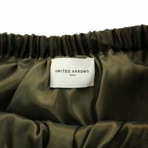 UNITED ARROWS プリーツスカート ロング マキシ イージー 36 S カーキ