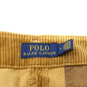 POLO RALPH LAUREN ワイドパンツ コーデュロイ ジッパーフライ コットン 4 L 茶 ブラウン