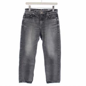 THE HERS デニムパンツ ジーンズ ダメージ加工 クロップド W24 グレー 825307