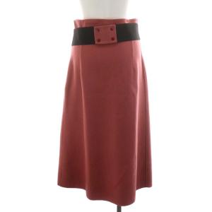 ADORE フレアスカート ミモレ ロング ウール混 38 M ピンク